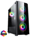 CIT Tornado ATX Gaming Case 4x ARGB Fans TG Front and Side Panel EPE