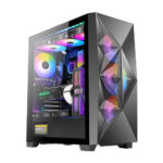 Antec DF800 Gaming Case w/ Glass Window, ATX, Geometrical Mesh Design, 1 x Fan, Advanced Ventilation, LED Control Button - Image 2