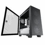 GameMax Aero Mini ARGB Case 4 x ARGB Fans Black With White Internals - Image 9