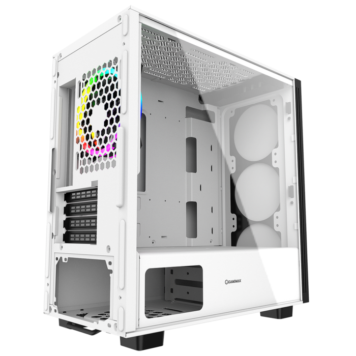 GameMax Commando MATX White 1x Side Window 1 x ARGB Velocity Fan - Image 6