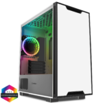GameMax Commando MATX White 1x Side Window 1 x ARGB Velocity Fan