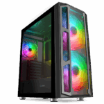 GameMax F15G Gaming Case 2x 20cm ARGB Fan 1x 12cm ARGB Fan TG Front+Side MB Sync