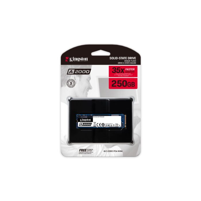 Kingston A2000 250GB M.2-2280 PCIe 3.0 x4 NVMe - Image 2