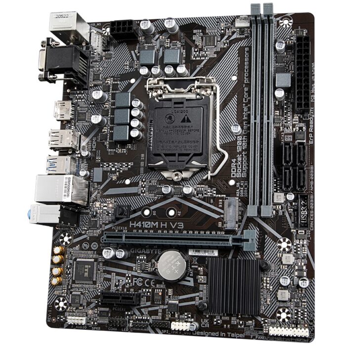Gigabyte H410M H V3 Intel Socket 1200 Micro ATX VGA/HDMI M.2 Gaming LAN Motherboard - Image 2