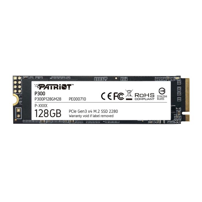 HDPAT-P300128GM2 Patriot P300 (P300P128GM28) 128GB NVMe M.2 Interface, PCIe x3, 2280 Length, Read 1600MB/s, Write 600MB/s - Image 1