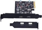 PCI-E Card, USB C 3.1PCI Express Card with Dual Type-C Ports PCI Express