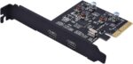 PCI-E Card, USB C 3.1PCI Express Card with Dual Type-C Ports PCI Express - Image 2