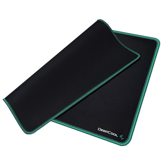 DeepCool GM810 Gaming Mouse Pad, Large 450x400x3mm, Precision Cloth Surface for Speed and Control with Non-Slip Rubber Base, Spill Proof and Anti-Fray Design, Black with Green Trim - Image 2