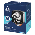Arctic Freezer i35 Compact Heatsink & Fan, Intel 115x, 1200, 1700 Sockets, PWM Fluid Dynamic Fan, Direct Touch Heatpipes