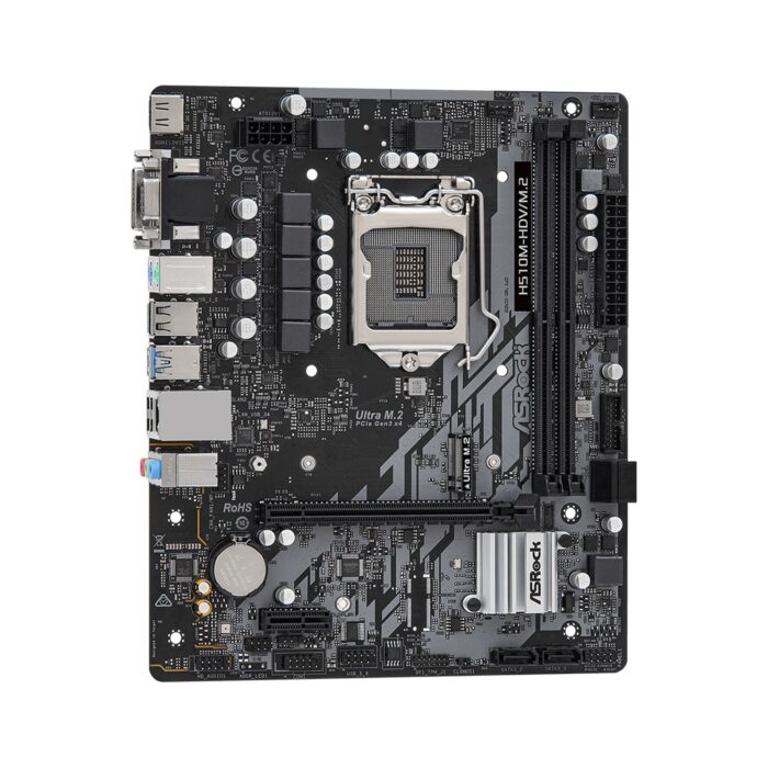 ASRock H510M-HDV/M.2 Intel Socket 1200 Micro ATX HDMI/DVI-D/VGA M.2 USB 3.2 Gen1 Motherboard - Image 2
