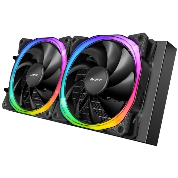 ANTEC Vortex 240 ARGB AiO Liquid CPU Cooler, Universal Socket, 240mm Radiator, PWM 2000RPM Fusion ARGB Cooling Fans, Addressable RGB LED - Image 4