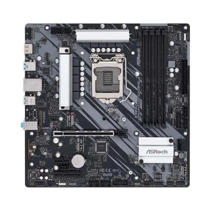 ASRock Z590M Phantom Gaming 4 Intel Socket 1200 Micro ATX HDMI USB 3.2 Gen2 Motherboard - Image 2