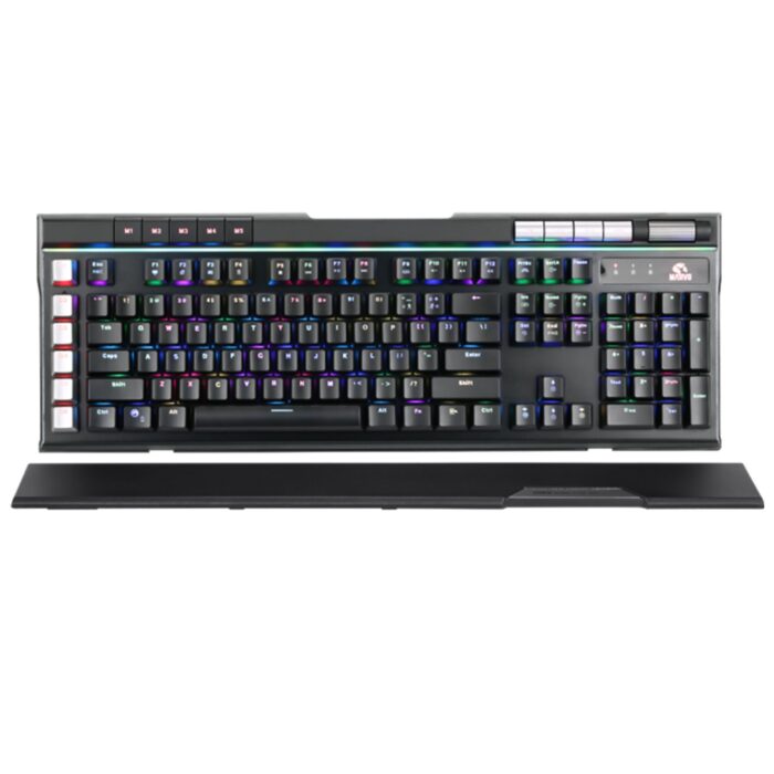 Marvo BigBang P1 KG965G RGB Mechanical Gaming Keyboard, Full Size Mutimedia, USB 2.0, Blue Switches, RGB backlighting For Each Key, Anti-ghosting, 19-key Rollover Support, 6 macro keys, Black - Image 3