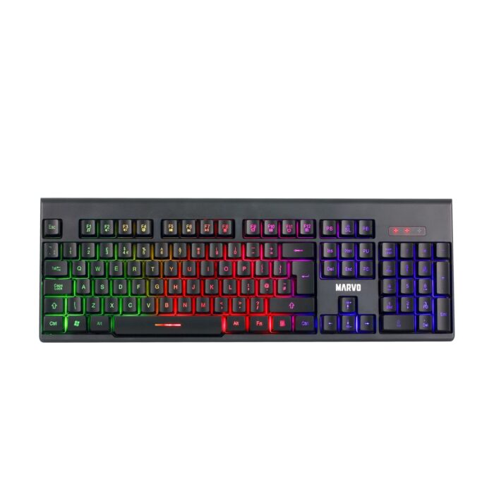 Marvo Scorpion KW512 1 Marvo Scorpion KW512 Wireless Keyboard and Mouse Bundle, 12 Multimedia Keys, 3 Colour LED Backlit with 7 Lighting Modes - Image 3