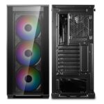 DeepCool MATREXX 70 ADD-RGB 3F Case, Gaming, Black, Mid Tower, 2 x USB 3.0 / 1 x USB 2.0, Tempered Glass Side & Front Window Panels - Image 2