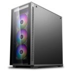 DeepCool MATREXX 70 ADD-RGB 3F Case, Gaming, Black, Mid Tower, 2 x USB 3.0 / 1 x USB 2.0, Tempered Glass Side & Front Window Panels - Image 5