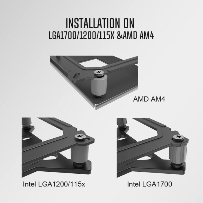ID-COOLING SE-214-XT ARGB CPU Cooler 4 Heatpipes CPU Air Cooler Addressable RGB Light - Image 4