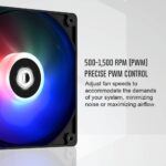 ID-COOLING SE-214-XT ARGB CPU Cooler 4 Heatpipes CPU Air Cooler Addressable RGB Light - Image 3