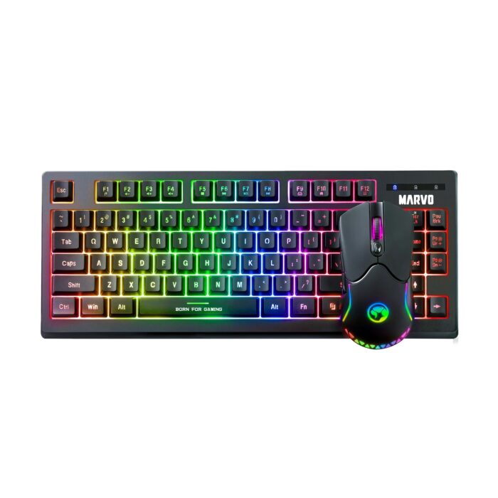 Marvo Scorpion KW516 Wireless TKL Gaming Keyboard and Mouse, 80% TKL Design, RGB Backlight - Image 1