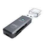 Prevo CR311 USB 3.0 Card Reader, High-speed Memory Card Adapter Supports SD/Micro SD/TF/SDHC/SDXC/MMC, Compatible with Windows, OS, Black - Image 2