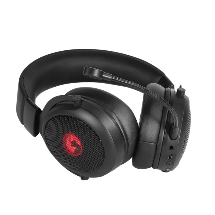 Marvo Scorpion HG9088W 2.4G and BT 5.0 Wireless Gaming Headphones, Surround Sound, 7 Colour Lighting - PC, Android, MAC OS, iOS, PS4, PS5 and Switch Compatible - Image 3
