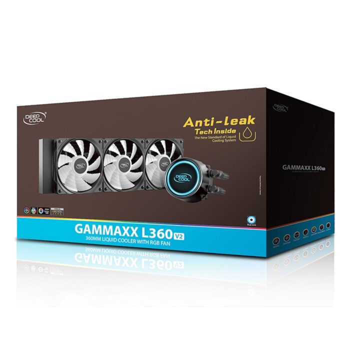 DeepCool GAMMAXX L360 V2 Universal Socket 360mm PWM 1800RPM RGB LED AiO Liquid CPU Cooler with Wired RGB Controller - Image 5