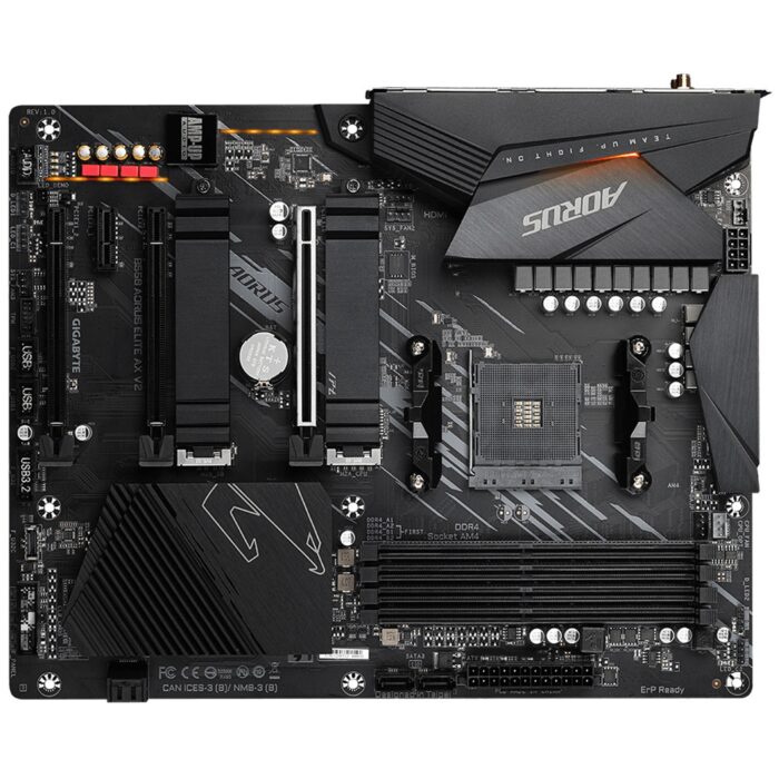 Gigabyte B550 AORUS ELITE AX V2 AMD Socket AM4 ATX HDMI/DIsplayPort WiFi 6 M.2 RGB USB 3.2 Type-C Motherboard - Image 4