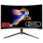 piXL CM32GF5 32 Inch Curved Gaming Monitor, 144Hz/ 165Hz, 5ms Response Time, Frameless, Freesync, G-Sync, 1920 x 1080 Full HD, DisplayPort, HDMI, VESA Mount, Black Finish - Image 3