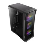 Antec NX360 Gaming Case w/ Glass Window, ATX, 4 Fans (3 Front ARGB), LED Control Button, Mesh Front - Image 3