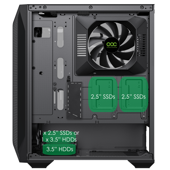 GameMax Brufen C1 ARGB Case 4 x ARGB Fans Turbo MB Cooling Fan - Image 10