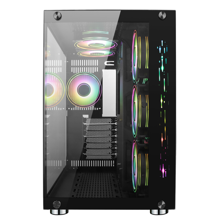 GamMax DS360 Glass Gaming Case 6 x Infinity ARGB Fans Hub - Image 3