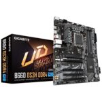 Gigabyte B660 DS3H DDR4 Motherboard, Intel Socket 1700, 12th Gen, ATX, Hybrid Digital VRM with MOS Heatsink, 2 x PCIe 4.0 M.2, Gaming LAN