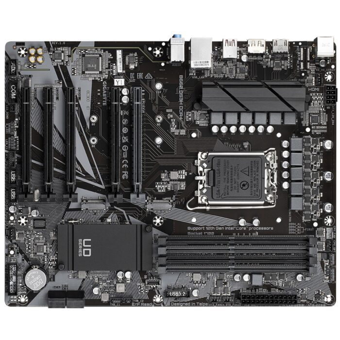 Gigabyte B660 DS3H DDR4 Motherboard, Intel Socket 1700, 12th Gen, ATX, Hybrid Digital VRM with MOS Heatsink, 2 x PCIe 4.0 M.2, Gaming LAN - Image 4