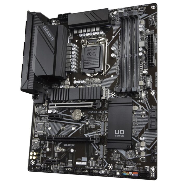 Gigabyte Z590 UD AC Motherboard, Intel Socket 1200, ATX, DDR4, Ultra Durable, DrMOS, PCIe 4.0, M.2 Thermal Guard, 2.5 GbE LAN, 802.11ac Wireless - Image 4