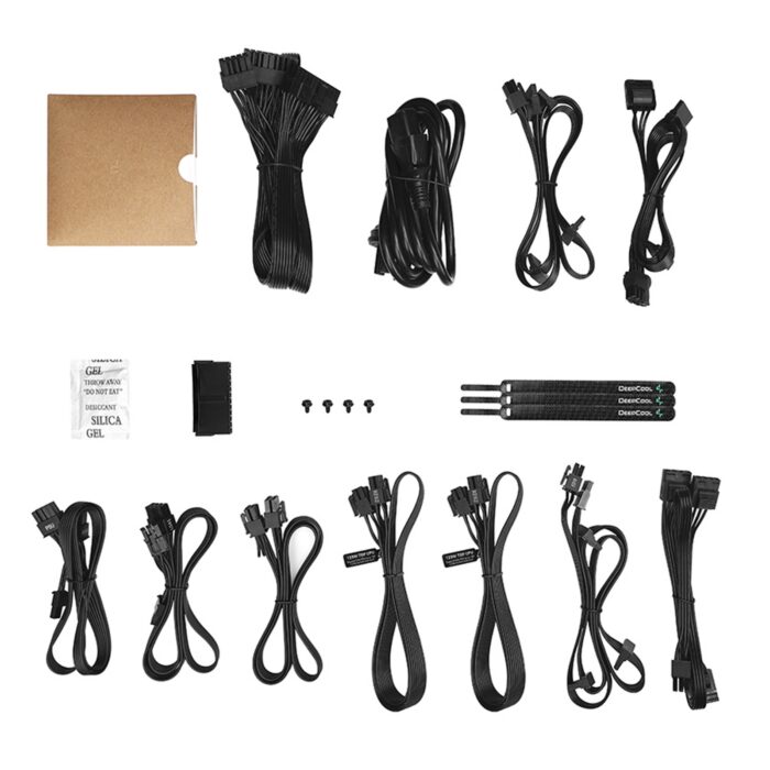 DeepCool PQ850M 850W Power Supply Unit, 80 PLUS Gold, Fully Modular, UK Plug, Flat Black Cables - Image 6