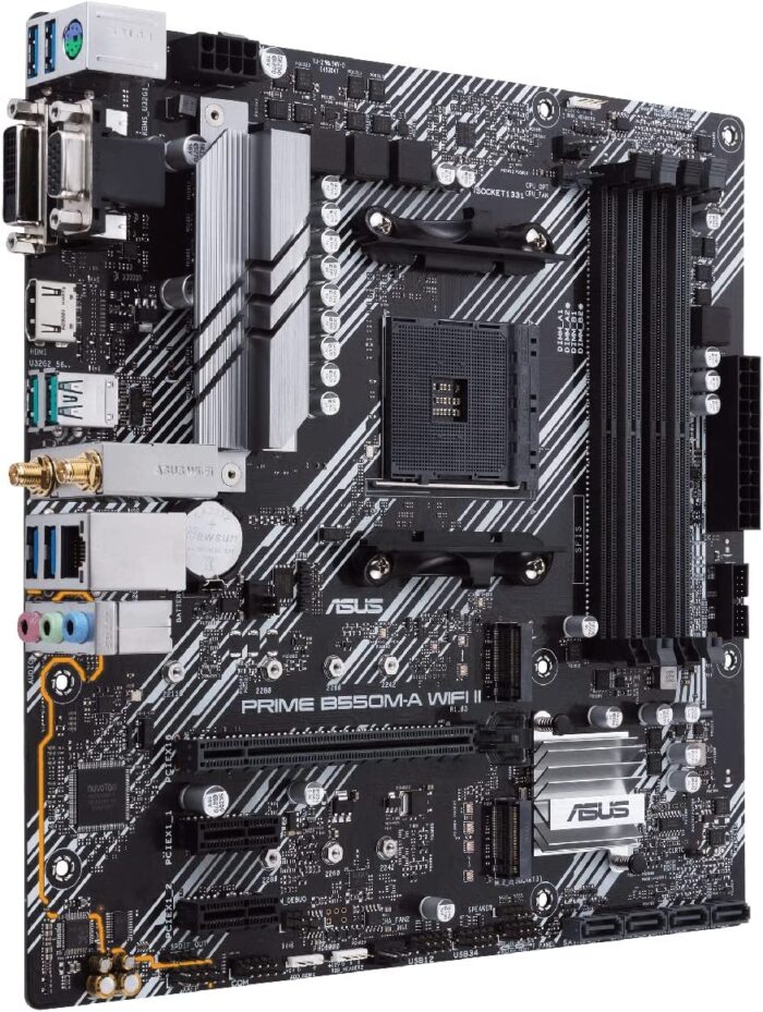 ASUS Prime B550M-A WIFI II mATX Motherboard for AMD AM4 CPUs - Image 2