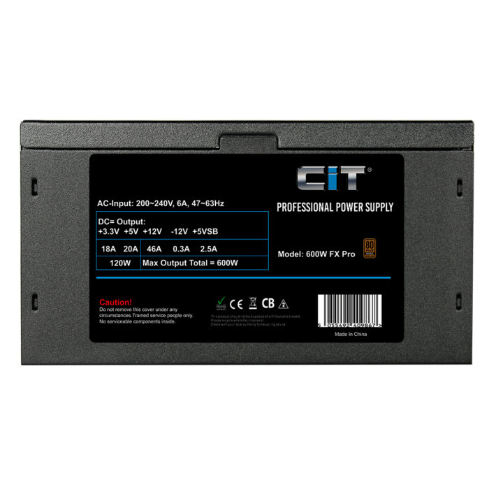 Cit FX Pro 600W 14cm Fan APFC 80 Plus - Image 4