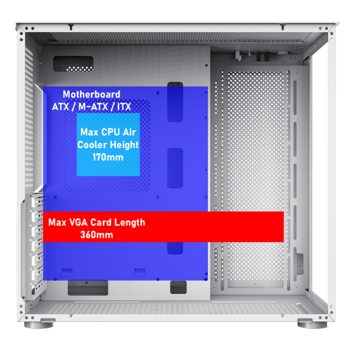 GameMax Infinity Mid-Tower ATX PC White Gaming Case Bundle With 6 x ARGB Fans Included - Image 12