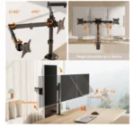 Triple Monitor Stand Clamp for 17-27inch Screens - Image 2