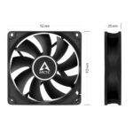 Arctic F9 9.2cm PWM PST Case Fan, Black, 9 Blades, Fluid Dynamic - Image 2