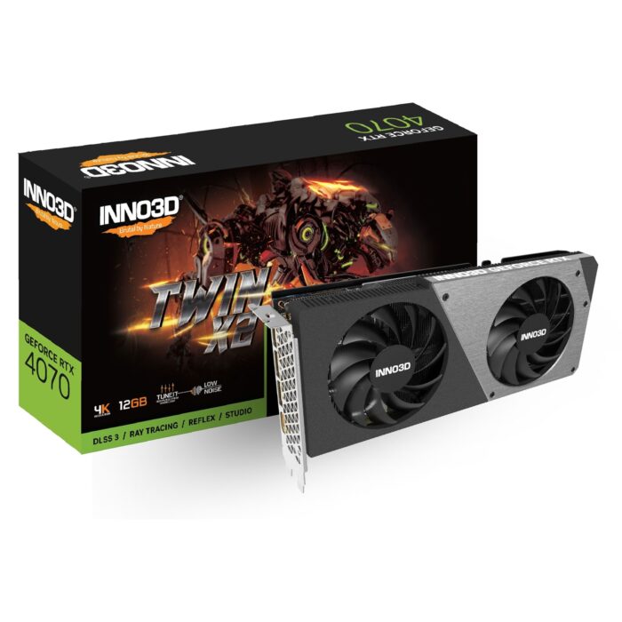 Inno3D Nvidia GeForce RTX 4070 Twin Inno3D Nvidia GeForce RTX 4070 Twin X2 Graphics Card - Image 1