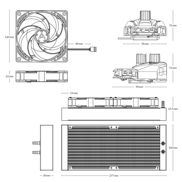 Arctic Liquid Freezer II 240mm Liquid CPU Cooler, PWM Fans & PWM Controlled Pump - Image 6