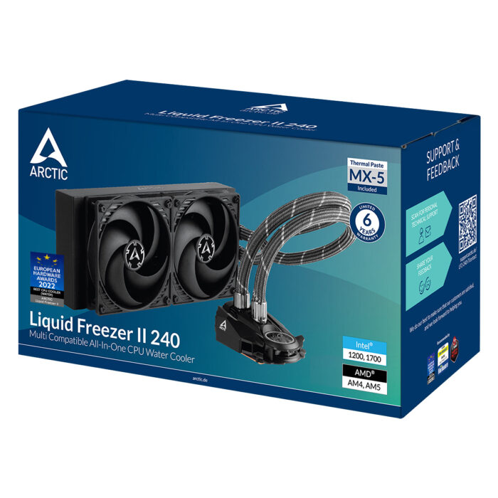 Arctic Liquid Freezer II 240mm Liquid CPU Cooler, PWM Fans & PWM Controlled Pump - Image 7