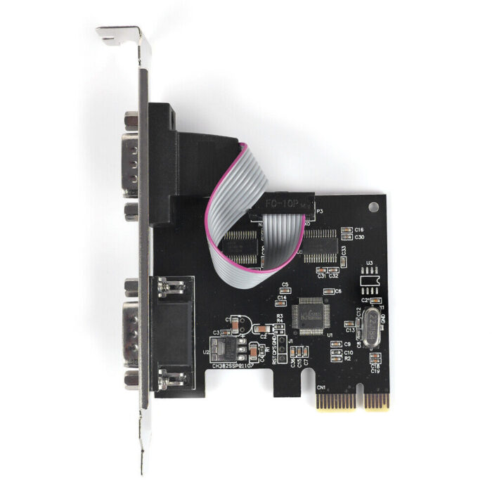 RS 232 Interface Expansion Card, PCI-Express to Dual Serial Ports - Image 2