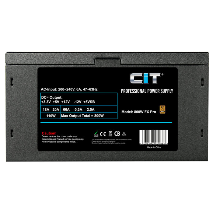 CIT 800W FX Pro 14cm Fan APFC 80 Plus - Image 4