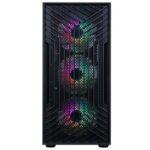 CIT Terra Black Micro-ATX PC Gaming Case with 4 x 120mm Infinity Fans Included - Image 2