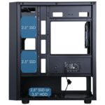 CIT Terra Black Micro-ATX PC Gaming Case with 4 x 120mm Infinity Fans Included - Image 6