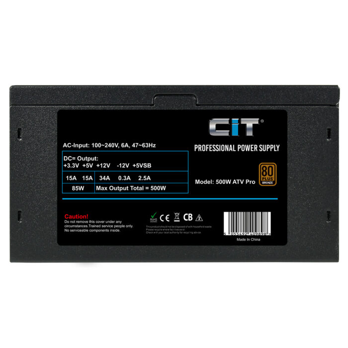 CiT 500W ATV Pro 3 CIT 500W ATV Pro 14cm Fan APFC 80 Plus Bronze - Image 5