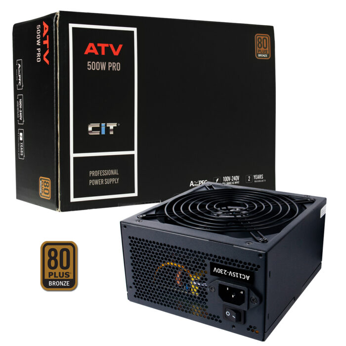 CiT 500W ATV Pro CIT 500W ATV Pro 14cm Fan APFC 80 Plus Bronze - Image 1
