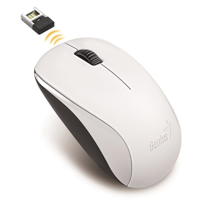 Genius NX-7000 Wireless Mouse, 2.4 GHz with USB Pico Receiver, 1200 DPI, 3 Button with Scroll Wheel, White - Image 2